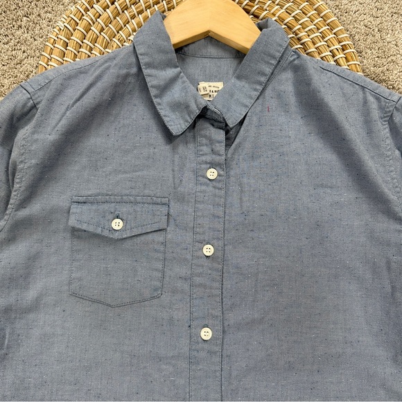 Bridge & Burn Women’s Button Down Shirt Top Longsleeve in Pale Blue Fleck Size S - Picture 5 of 14